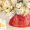 Glitzhome&#xAE; Red 22&#x22; LED Merry Christmas Cutout Metal Tree Collar